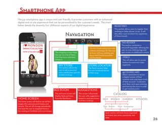 Smartphone App

                             REGISTRIES


                Navagation
                                  TAG READER




                                   VIDEO


            MY STORE




          RED ROOM




                                               26
 