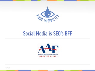 Social Media is SEO’s BFF
15/16/13
 