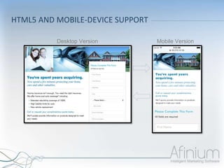 HTML5 AND MOBILE-DEVICE SUPPORT
Desktop Version Mobile Version
 