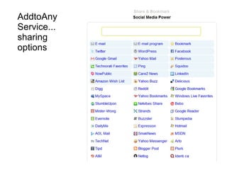 Social calendars and event sites (upcoming, eventbrite) 