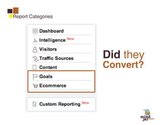 Report Categories
+ 1 Report Categories




                          Did they
                          Convert?




                              5
 