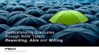 Understanding Graduates
through RAW Talent:
Rewarding, Able and Willing
 
