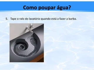 A importância  da águaO ciclo da água gera uma quantidade constante de água, mas a sua qualidade vai piorando na proporção do crescimento populacional. O uso racional da água e a uma promoção da sua qualidade são os objectivos principais para uma boa gestão dos recursos hídricos.