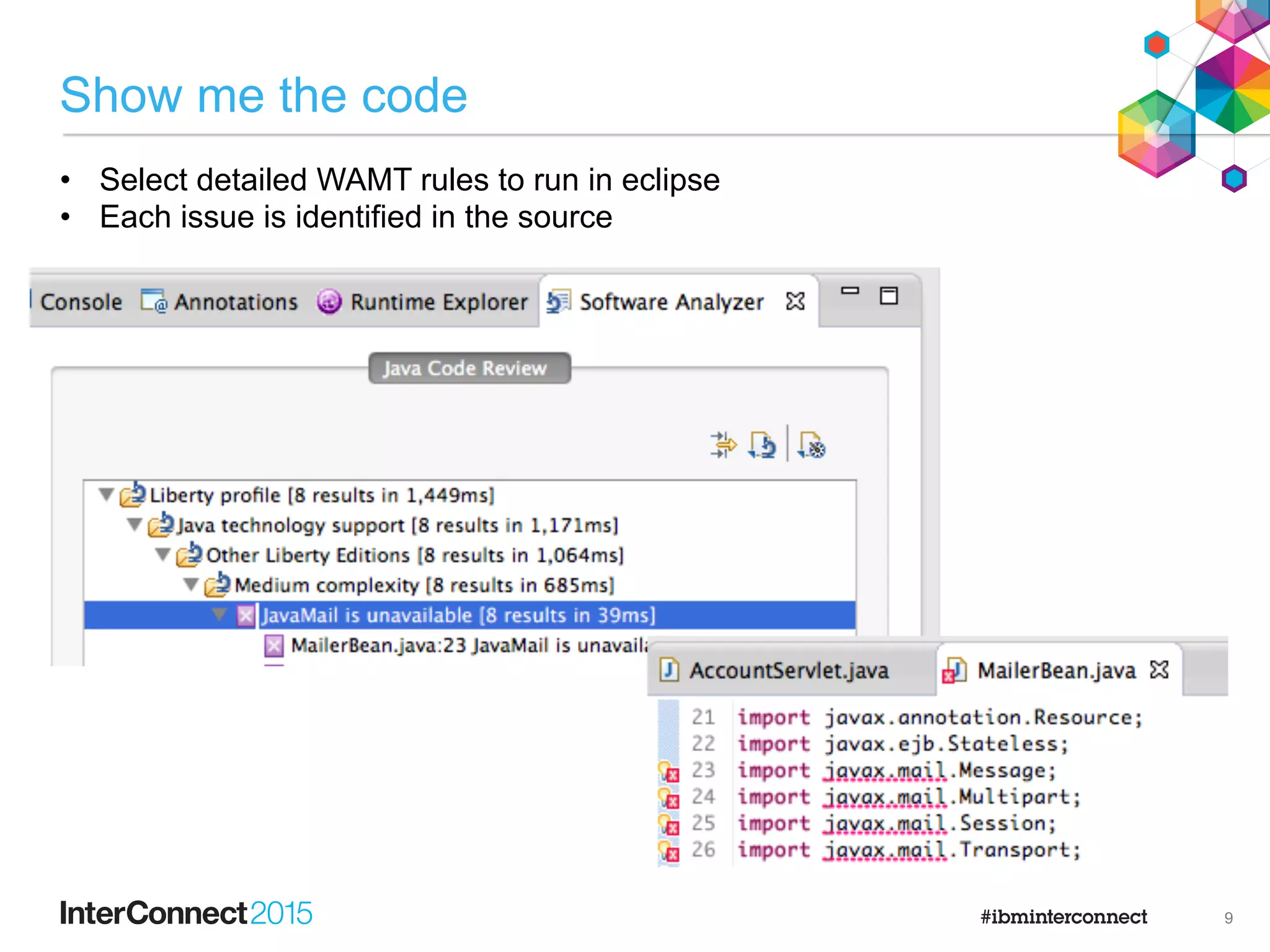 I need more details
•  For deeper analysis and code changes
8
 
