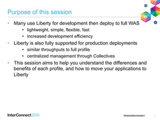 © 2015 IBM Corporation
AAI-1305 Choosing
Liberty for Deployments
Dr Ian Robinson
Dr Alex Mulholland
WAS Architecture
 