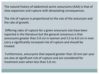 Aortic aneurysm imaging | PPTX