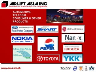 www.aai.com.ph AUTOMOTIVE, TELECOM, CONSUMER & OTHER PRODUCTS 