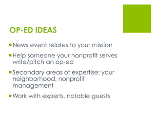 Op Eds Introduction How to write an op-ed | PDF