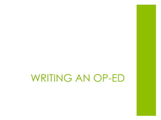How to write an op-ed | PDF