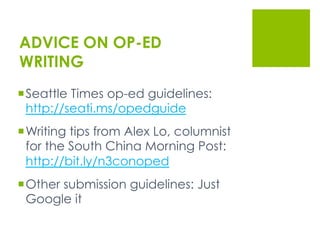 How to write an op-ed | PDF
