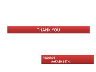 THANK YOU




  REGARDS
       AAKASH SETHI
 