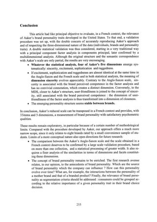 Aaker brand personality scale