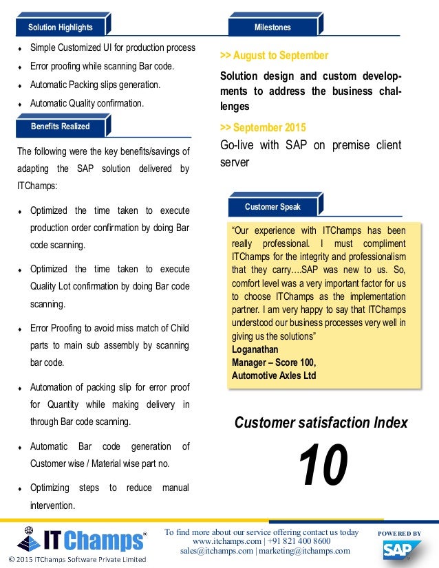 Automotive Axles Limited Casestudy from ITChamps