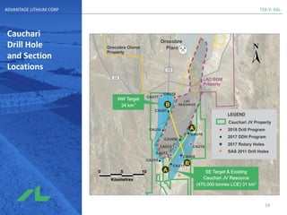 TSX-V: AALADVANTAGE LITHIUM CORP
Cauchari
Drill Hole
and Section
Locations
14
 