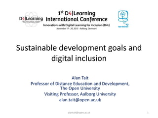 Sustainable development goals and digital inclusion for learning | PPTX