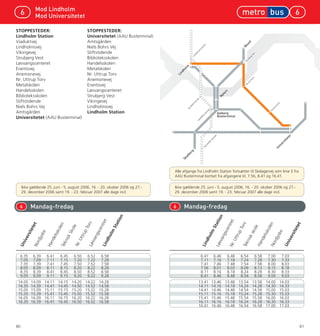 Aalborg Køreplan - 2006|2007 - Nordjyllands Trafikselskab | PDF