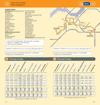 Aalborg Køreplan - 2006|2007 - Nordjyllands Trafikselskab | PDF