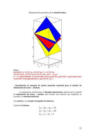[Interpretación geométrica de la solución única]
Maple:
ellow],scaling=cons
Introducción al concepto de matriz (notación m...