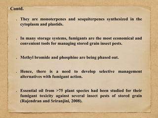 Role Of Diatomaceous Earth (DE) And Essential Oils in the management Of ...
