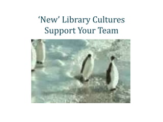 ‘New’ Library Cultures
Support Your Team
 