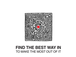 FIND THE BEST WAY IN
TO MAKE THE MOST OUT OF IT
 