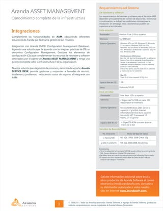 Aranda ASSET MANAGEMENT - Datasheet | PDF