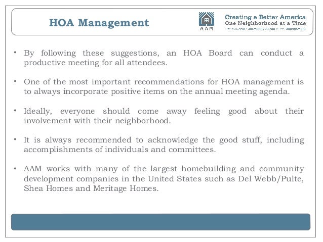 hoa meeting agenda