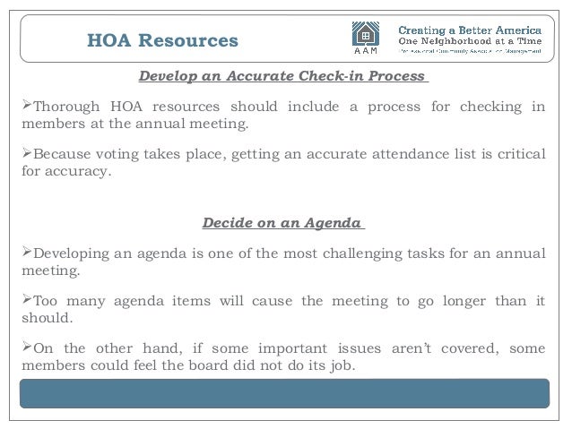 Aam aa article 20130325 hoa resources and tips for conducting annual