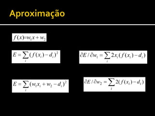 AproximaçãoPor exemplo, se soubermos que:Se                       ,  e fizermos:O erro diminui (se o passo (α) for suf. pequeno)Demonstração