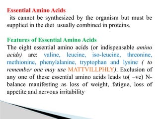 Amino acid metabolism occuring in the cells | PPTX