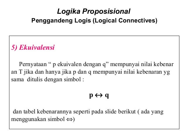 Aamg01 Logika Informatika Pendahuluan Burke Daliyo 0708