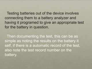AAMI: Rechargeable Battery Management Guidelines PPTX