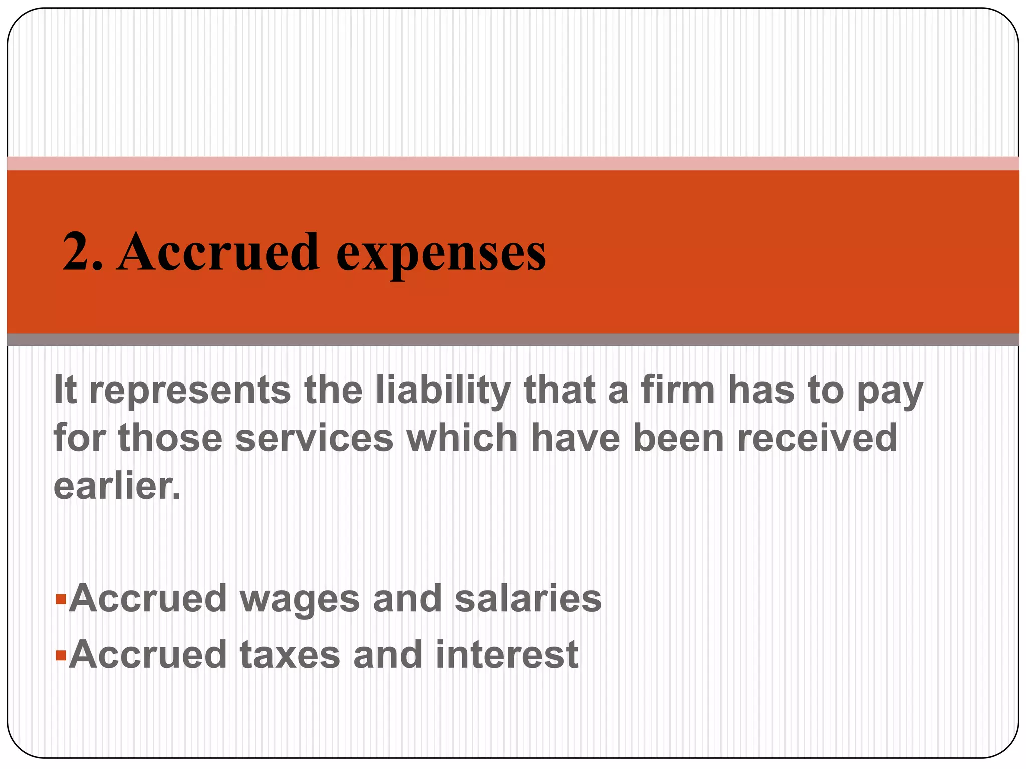   Accrued expenses