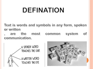 text in multimedia | PPT
