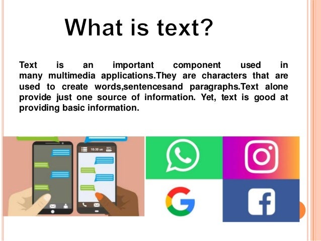 text in multimedia