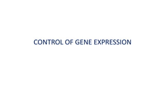 CONTROL OF GENE EXPRESSION
 