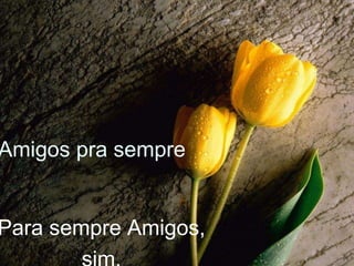 Amigos pra sempre 
Para sempre Amigos, 
sim, 
 