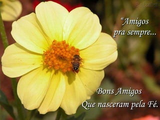“ Amigos  pra sempre... Bons Amigos  Que nasceram pela Fé. 