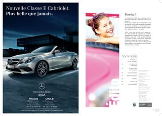 3
angers.automoto@gmail.com
Tél : 07 60 44 35 35
Magazine gratuit. N°2
Dépot légal en cours
Edité par les éditions C Sport
BP 77301
35573 Chantepie
Edité par les éditions C Sport
BP 77301
35573 Chantepie
Crédit photos :
C Sport, constructeurs,
contributeurs et Fotolia
Impression : Union Européenne
Tirage : 20 000 exemplaires
Régie publicitaire : Prana’Com
Directeur : Stéphane Potin
Tel : 06 16 28 33 67
spotin@pranacom.fr
Responsable d’édition :
Valérie Dumontier
Tel : 06 47 07 42 43
v.duontier@orange.fr
Création : Achromac El Kouri
Tel. : 06 75 20 66 91
Souriez !
Une automobile est faite pour vous emmener d’un
point A à un point B. Lorsque l’on a dit ça, on a
tout dit ?
Pas sûr. Car au détour de nos pérégrinations dans
le milieu de l’auto, nous rencontrons, à longueur
de journées, des Angevins pour lesquels la voi-
ture est une passion, un objet de plaisir et de désir,
mais également, parfois… un emploi.
Alors, il nous vient une idée pas si saugrenue :
et si nous cessions de vilipender ces machines
prétendument synonymes de soucis, dépenses ou
pollution…pour enfin y voir un objet esthétique
et fascinant, bourré d’innovations, fournisseur
d’emplois et capable de donner des émotions ?
Alors, souriez, vous êtes au volant d’un très bel
engin capable de vous emmener au bout du monde
en toute sécurité et confort.
Sommaire
6	 Partager sa
voiture à Angers
10	 La Citroën DS
Wild Rubis
14	 Le match des
monospaces
18	 Les nouveautés
22	 Véhicules propres
34	Portfolio
40	 Custom Car
50	Kawasaki Z800
Édito
 