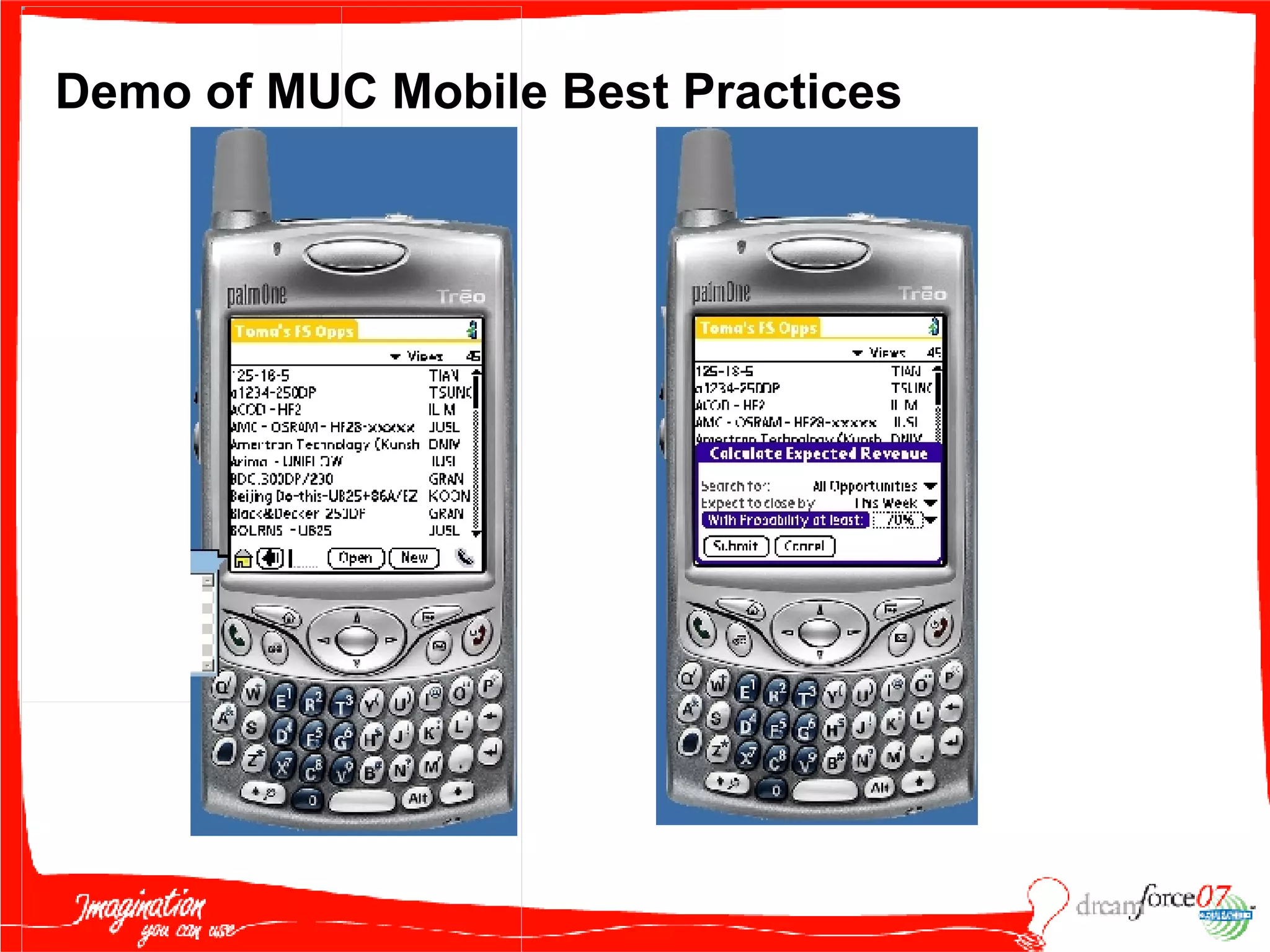 Demo of MUC Mobile Best Practices 
