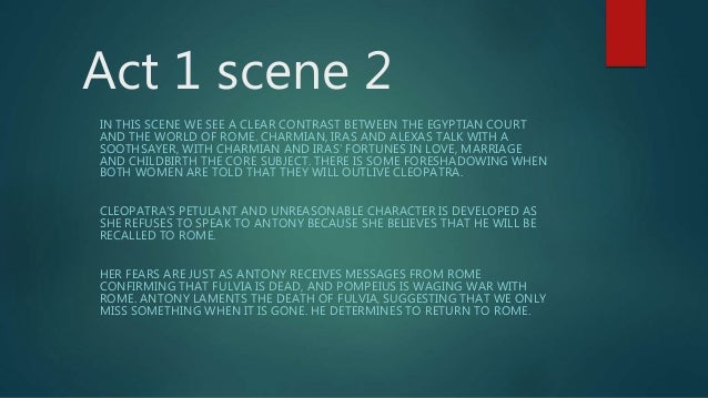 Antony And Cleopatra Act 2 Summary