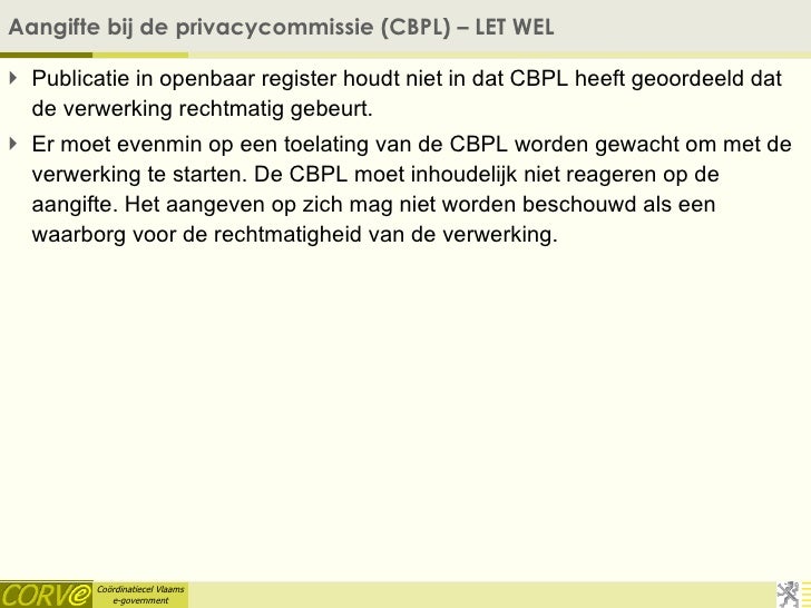 Aangifte Verwerkingen Persoonsgegevens Cbpl