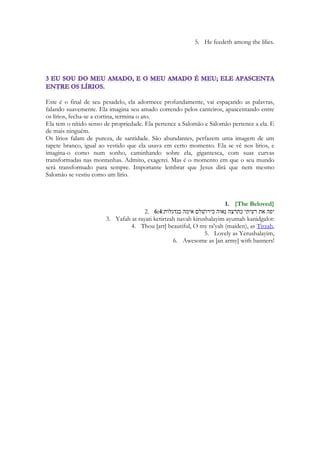 Somente 11 carruagens de faraós foram preservadas da antiguidade. Seis delas na tumba de 
Tuntankamon. Este rei é de aproximadamente 340 anos antes da época de Cantares (1.327 
ou 1.323 a.C.), então temos uma excelente base para comparação dos carros das dinastias 
egípcias posteriores. 
Os carros de faraó se dividiam em dois tipos, os de guerra/caça e os cerimoniais. Eles 
eram de exclusivo uso do faró e de sua familia. No carro de guerra havia as imagens no 
interior e no exterior, com asas da deusa Isis que segundo a mitologia egípcia protegia o 
corpo de seu marido Osíris dos ataques de uma outra divindade. Há neste carro uma 
representação do céu com um sinal que simbolizava as duas terras do Egito, e figuras de 
escravos que circudam as duas terras. O deus Horus do qual o faraó invocava sua 
sacendencia divina estava ali representado também. Com duas significativas inscrições: O 
grande Deus e Senhor dos céus. 
O falcão que representava Hórus segurava um símbolo chamado shen que significava 
ETERNIDADE. Sob as figuras o nome de Faraó e de sua esposa. Debaixo do nome de 
Faraó o título: Imagem viva de Amom e Senhor da Existência. Ao lado do nome de sua 
esposa: Aquela que vive para Amon. 
Depois a figura de um pássaro ( RKHYT) com as asas levantadas e o sina l tb (todos) Na 
frente do pássaro uma estrela. A cena inteira significava que todas as pessoas do Egito 
deveriam adorar ao rei que era ao mesmo tempo OSIRIS e 'TUTANKHAMUN'. 
Na parte inferior há uma representação do sinal SEMATAWY que se refere à unificação 
do Alto e do Baixo Egito, há também dois cativos emaranhados dentro do sinal Sematawy. 
O segundo carro é decorado com padrões em espiral e esta é a principal diferença na 
decoração da estrutura destes dois carros. Ele é semelhante ao primeiro, porém o corpo 
inteiro é coberto com folhas de ouro e incrustada com pedras semipreciosas. 
Seu nome em egípcio antigo foi wrrt ou mrkbt. 
238 
O Carro de Tutankamon 
Após a reconstrução dos carros deste faraó, foi possível distinguir entre dois tipos 
diferentes de carros. Estes dois tipos são os seguintes: 
Estaduais ou cerimoniais 
De caça ou guerra. 
 