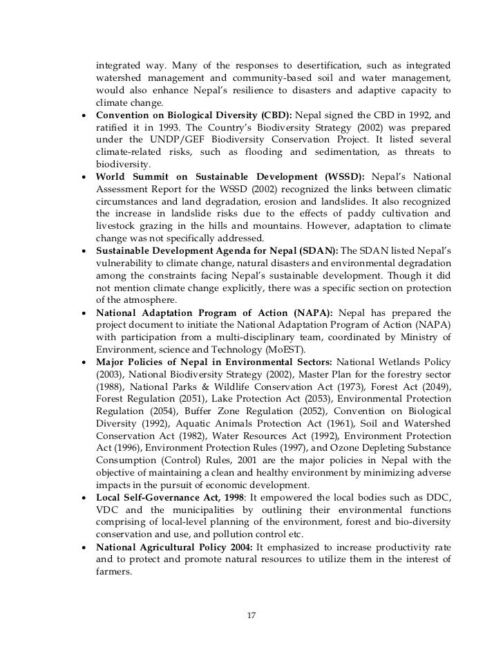 National biodiversity strategy and action plan nepal