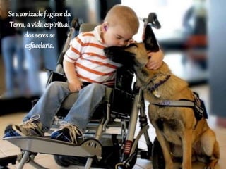 Se a amizade fugisse da
Terra, a vida espiritual
dos seres se
esfacelaria.
 