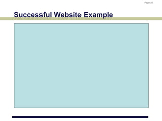 Page 20
                             Page 20




Successful Website Example
 