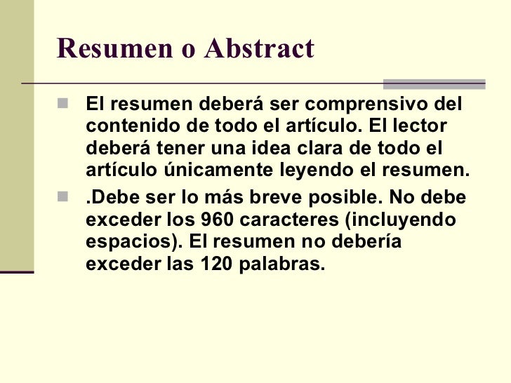 Resumen O Abstract - Normas Apa resumen o abstract normas apa