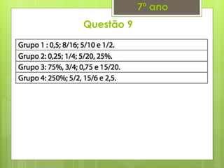Questão 9
7º ano
 