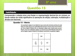 Questão 13
8º ano
 