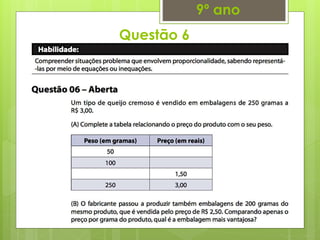 Questão 6
9º ano
 